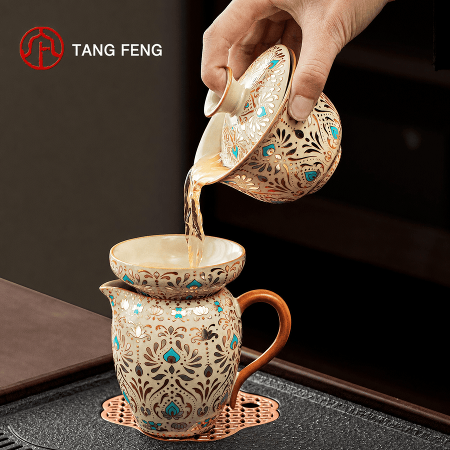 Dunhuang Phoenix Ru Kiln Ceramic Gongfu Tea Set - Real Puerh Tea