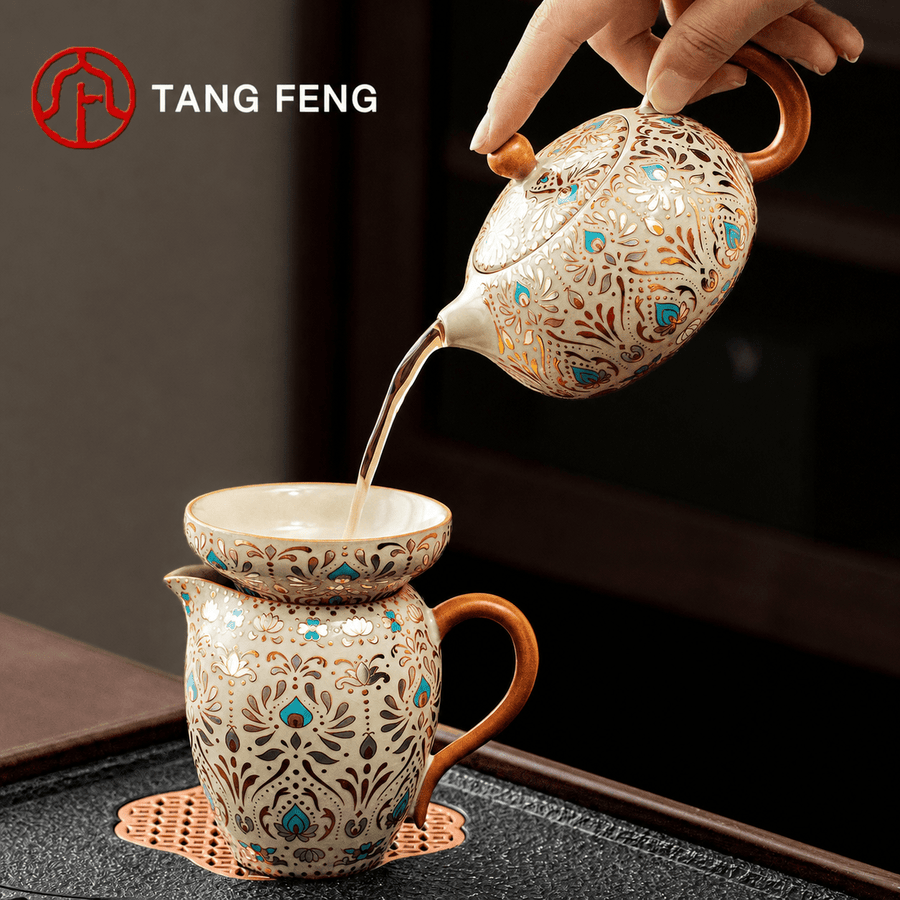 Dunhuang Phoenix Ru Kiln Ceramic Gongfu Tea Set - Real Puerh Tea